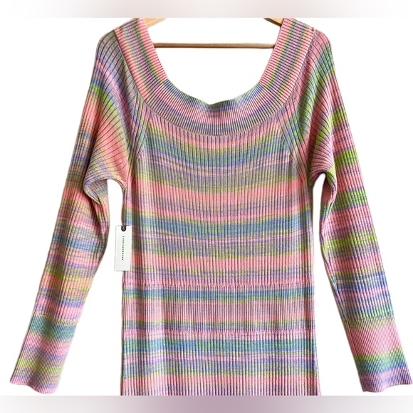 ANTHROPOLOGIE Daily Practice Ribbed Knit Stretchy Bodycon Maxi Dress Size XL NWT - Picture 9 of 12